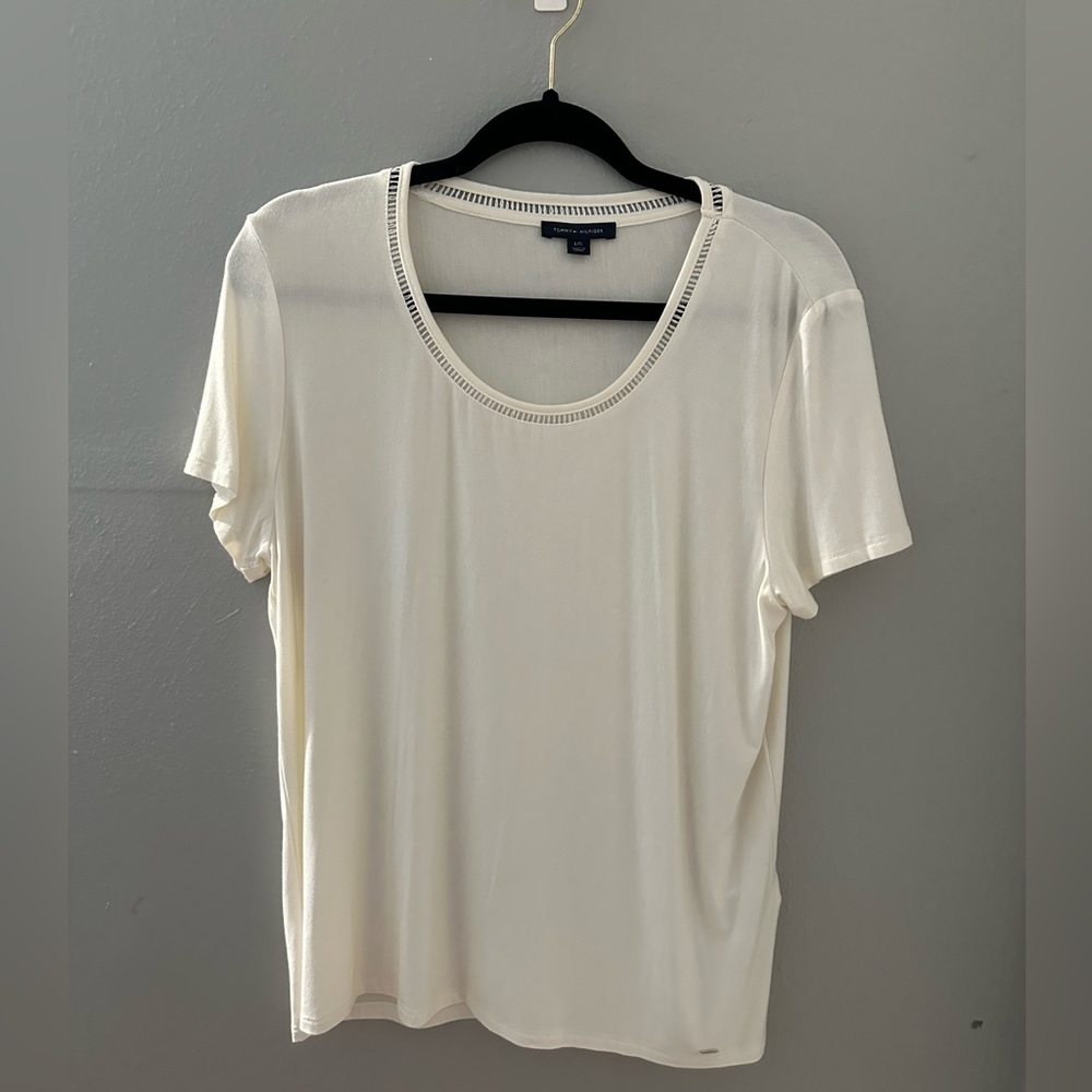 Cream Tommy Hilfiger Blouse Size Large